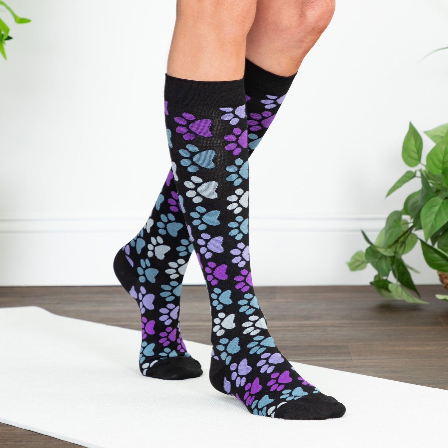 Paw Print Compression Socks