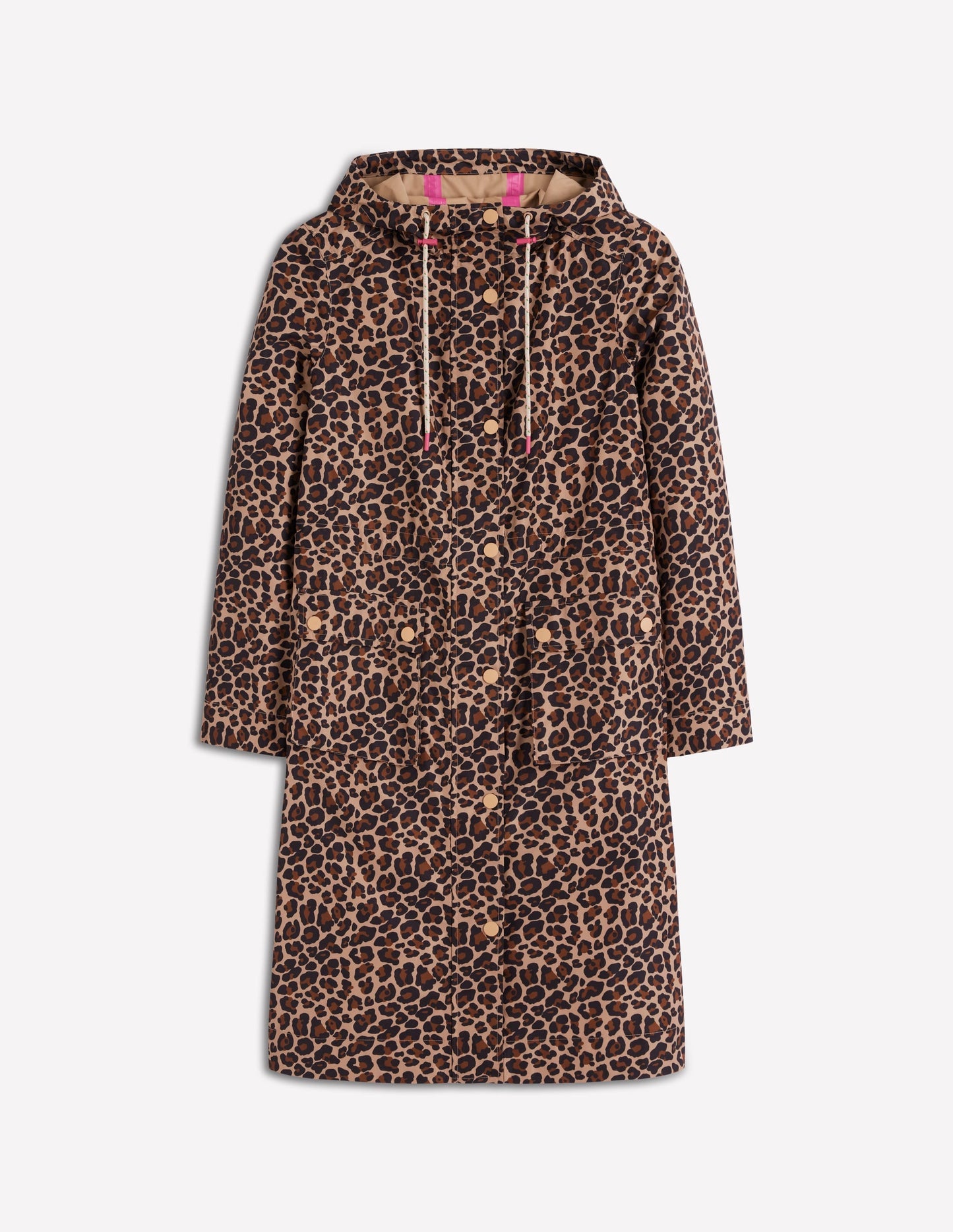 Longline Rain Mac-Multi, Cheetah Pop