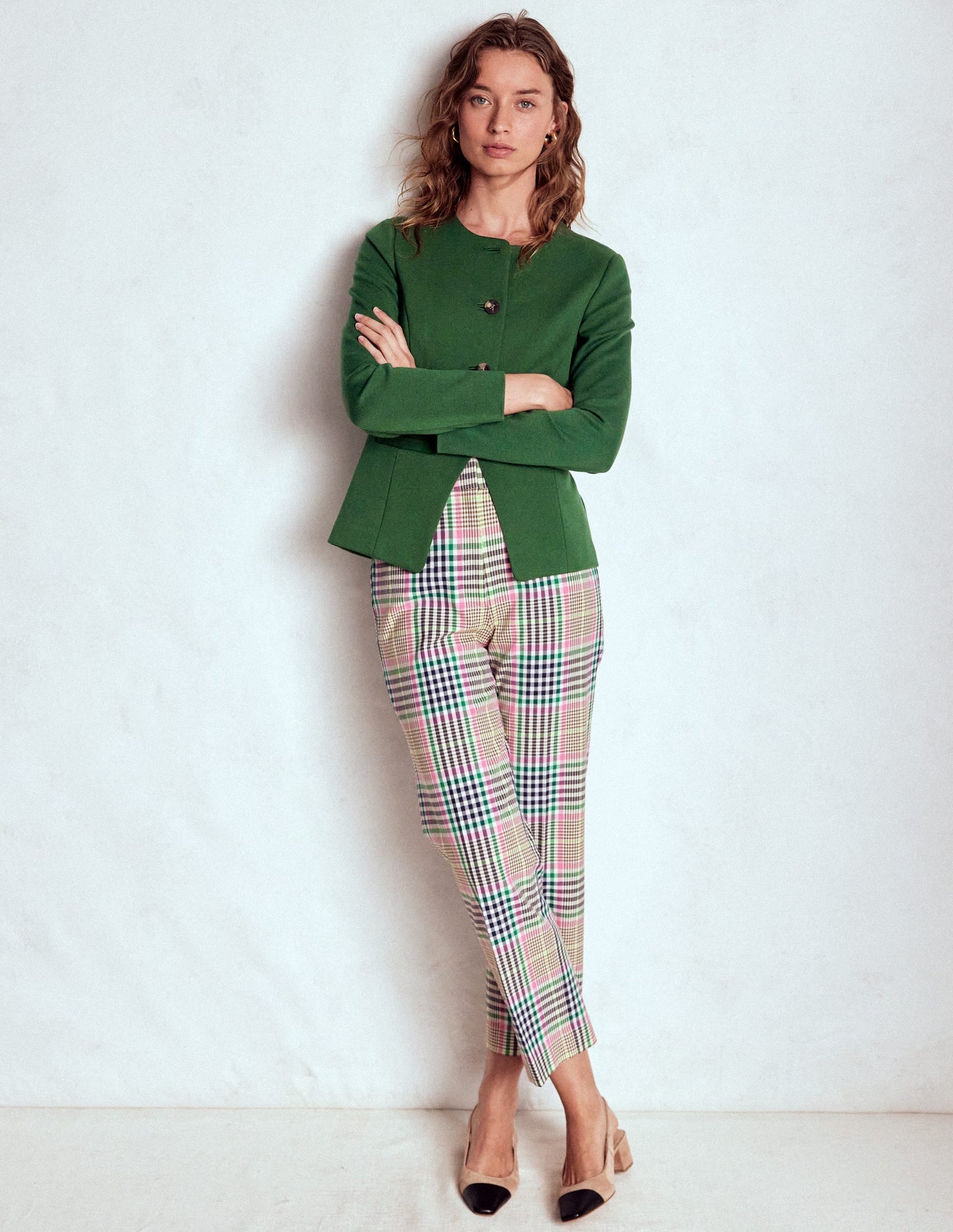 Hampstead Ponte Twill Blazer-Hunter Green
