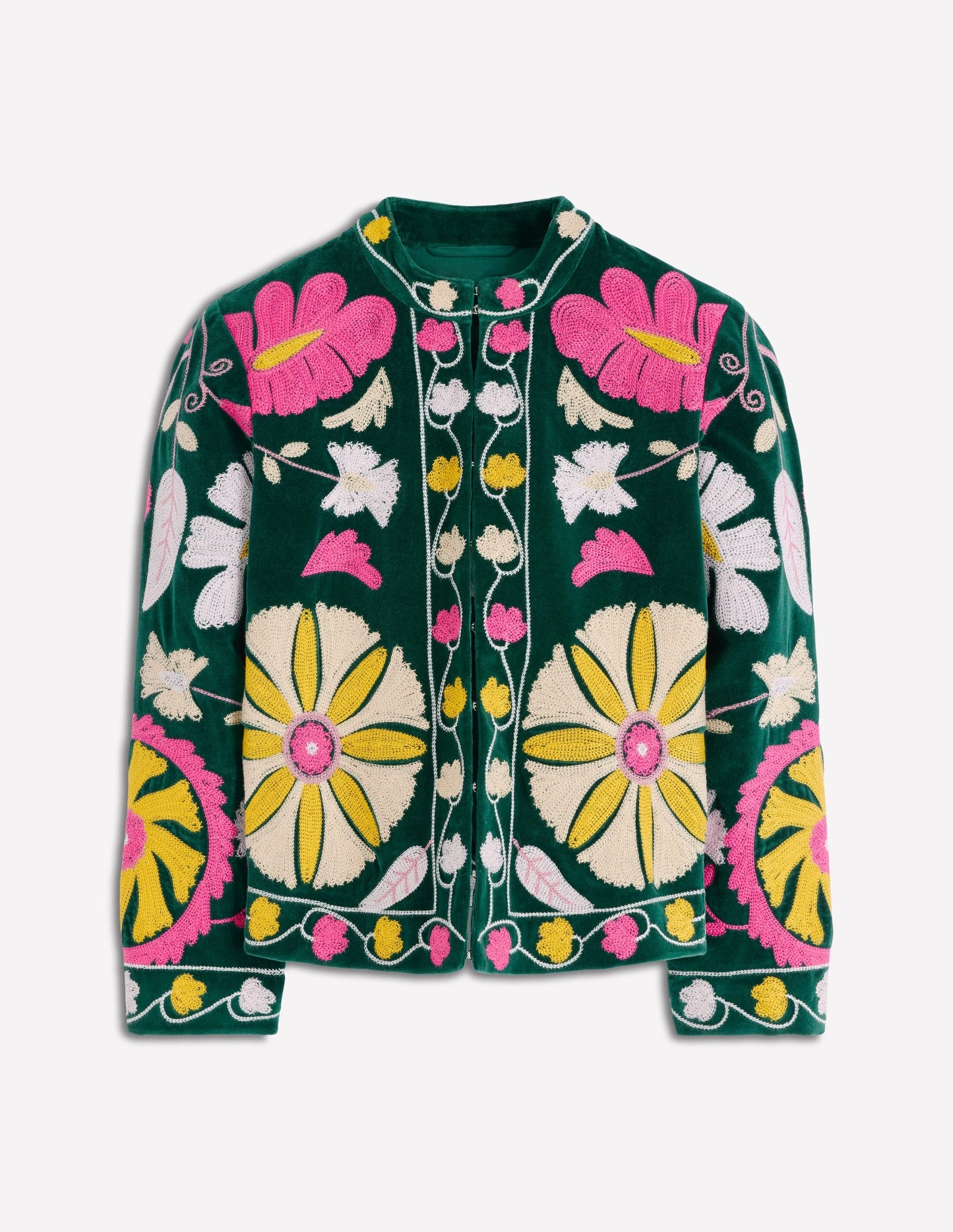 Embroidered Souvenir Jacket-Emerald Night Embroidery