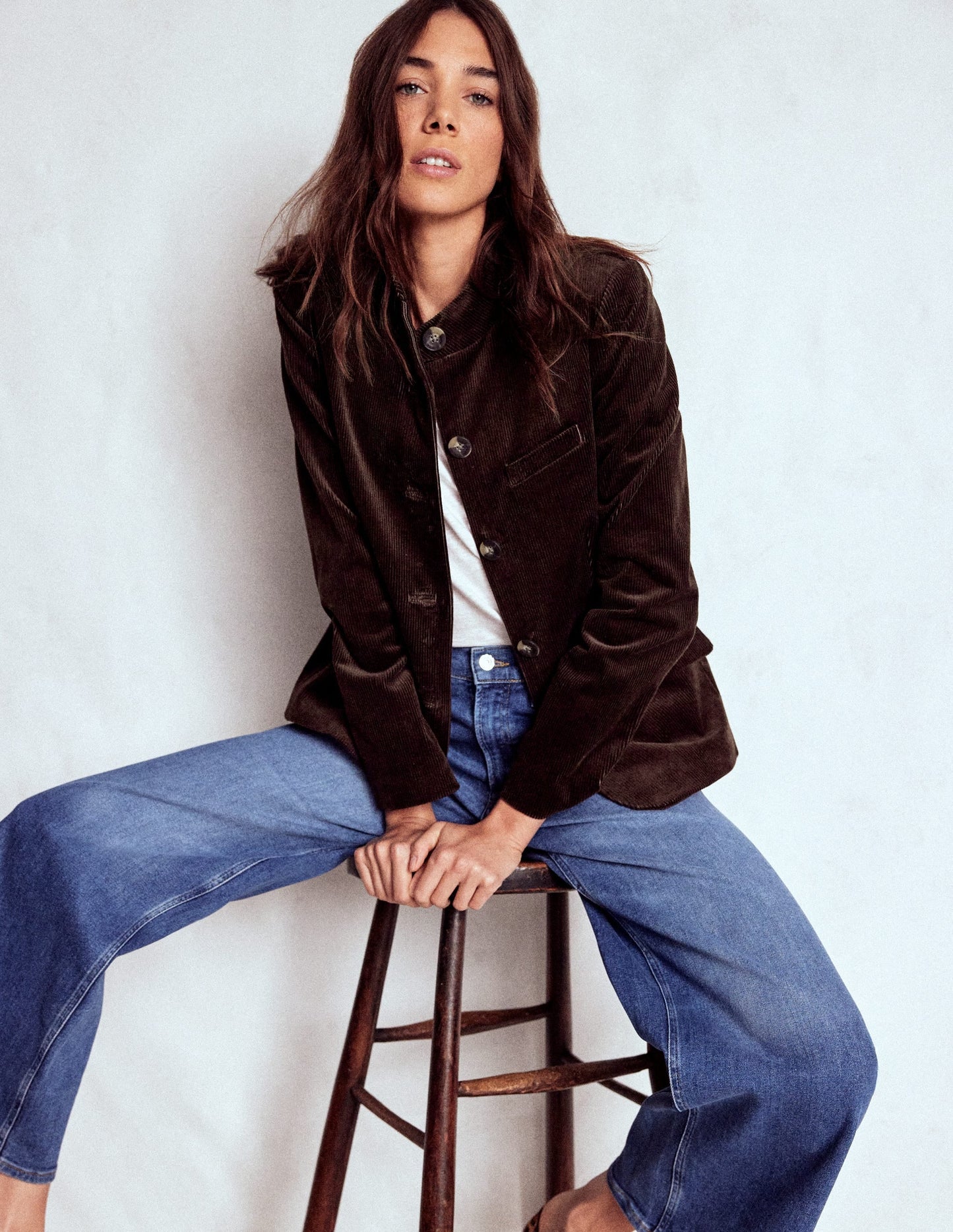 Military Cord Jacket-Espresso