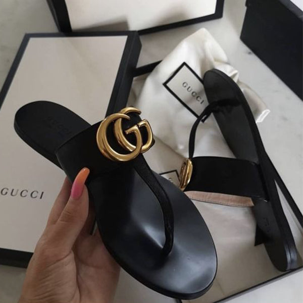 Black Ladies Non-Slip Casual Trend Flip Flop Sandals
