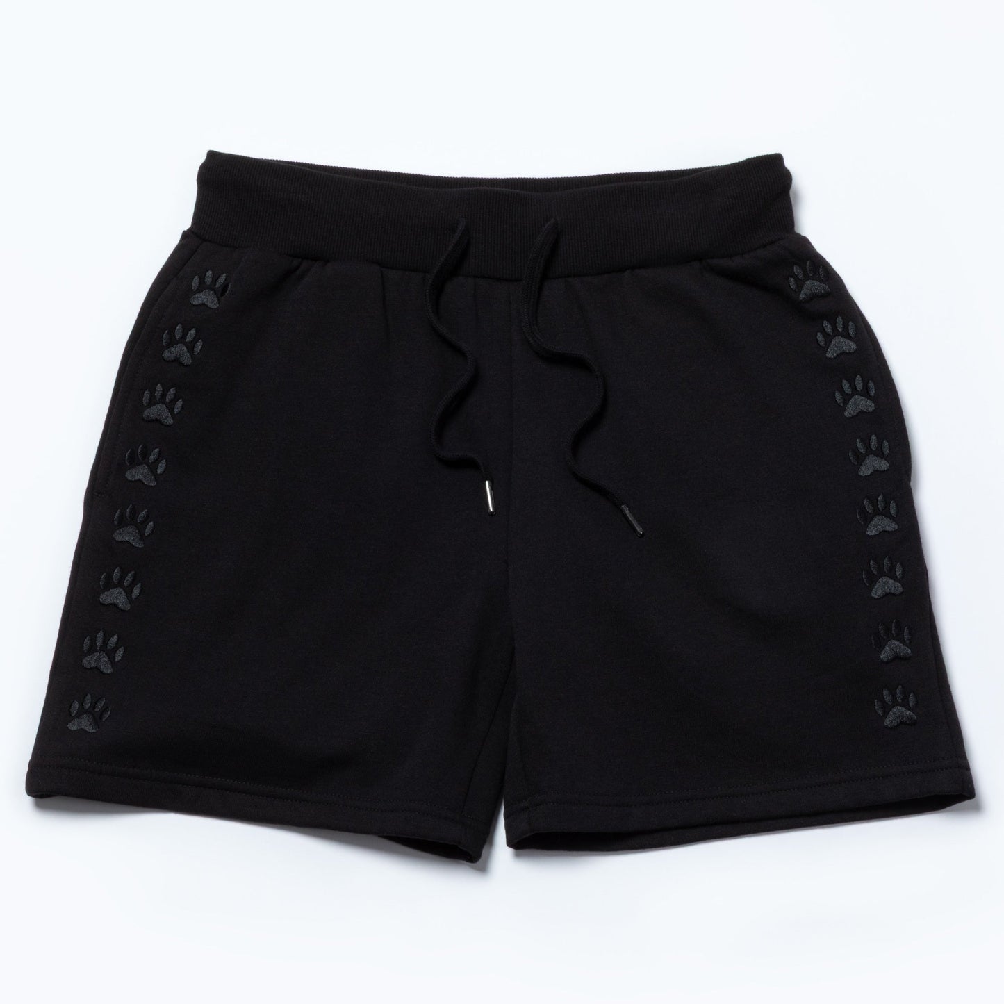 Path of Paws Embroidered Shorts with Pockets