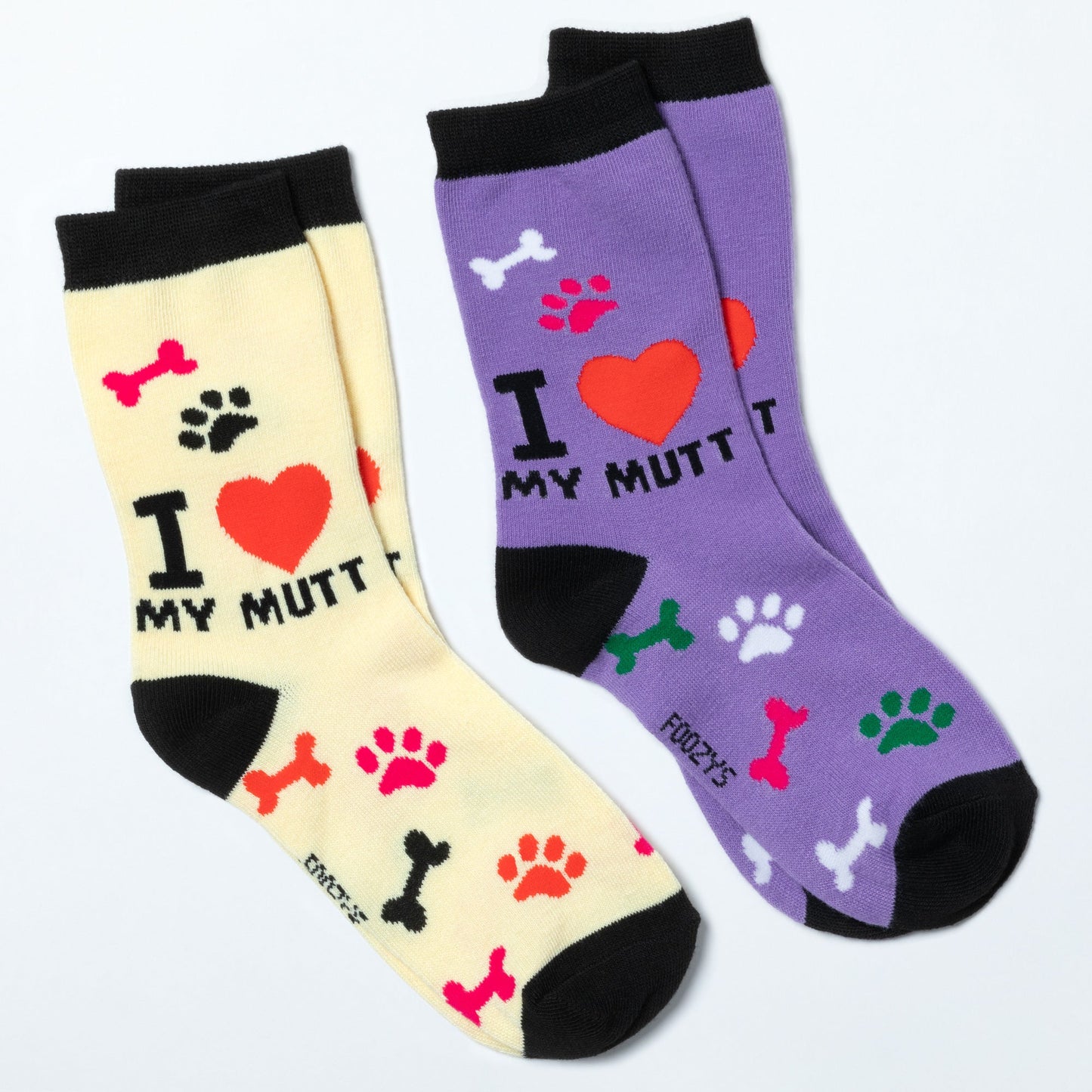Foozys® Women's Crew Socks - Set of 2 Pairs