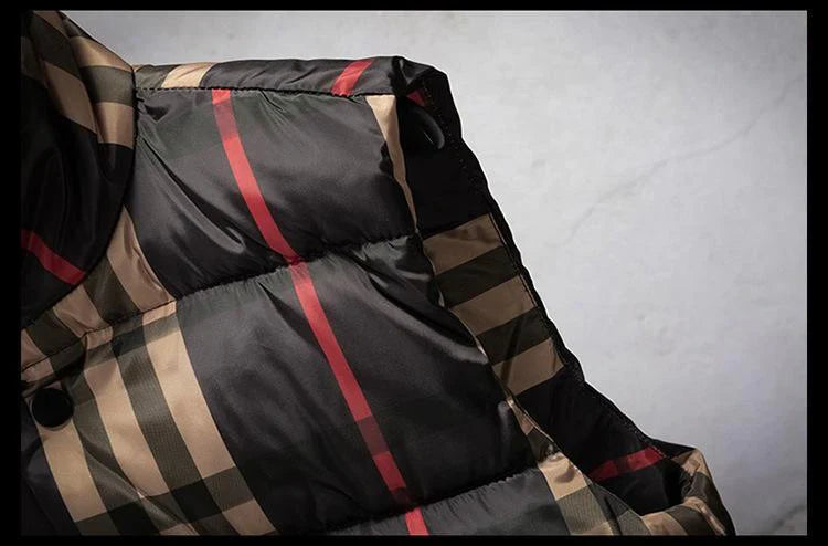 New fashion versatile plaid down cotton vest vest vest vest 1024010502