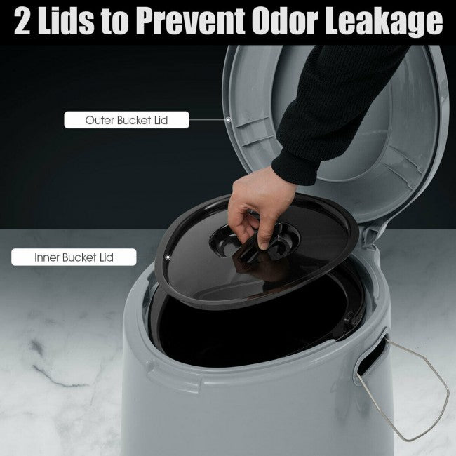 Portable Travel Toilet with Paper Holder for Camping Indoor Outdoor