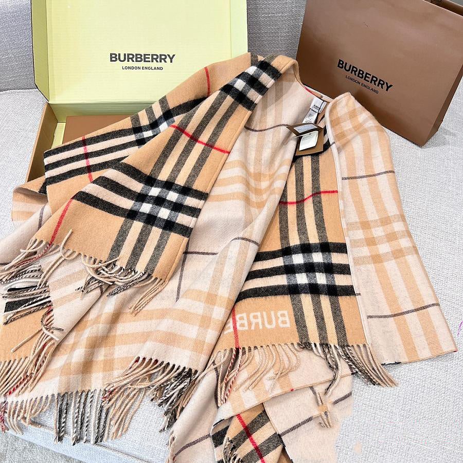 Matching cashmere cape scaft 1025012218