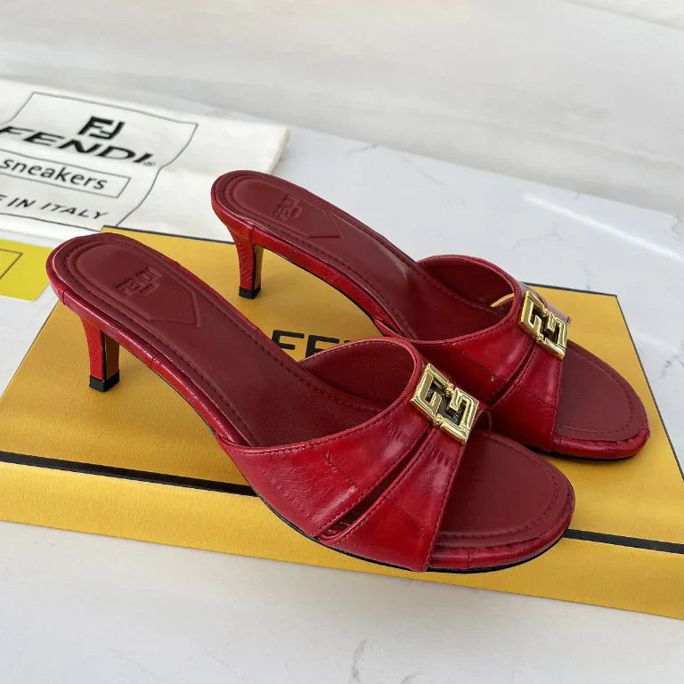 FD Square Toe Mid Heel Sandals 1025040206