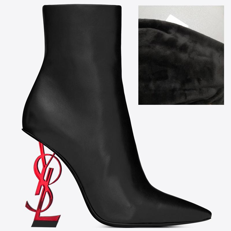 New Cowhide Winter Boots, Slim Heel Fashion Boots 1023120811