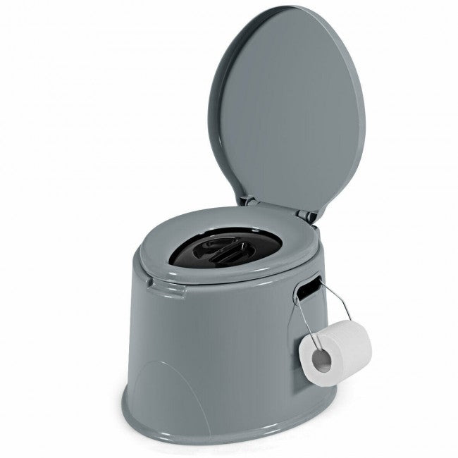Portable Travel Toilet with Paper Holder for Camping Indoor Outdoor