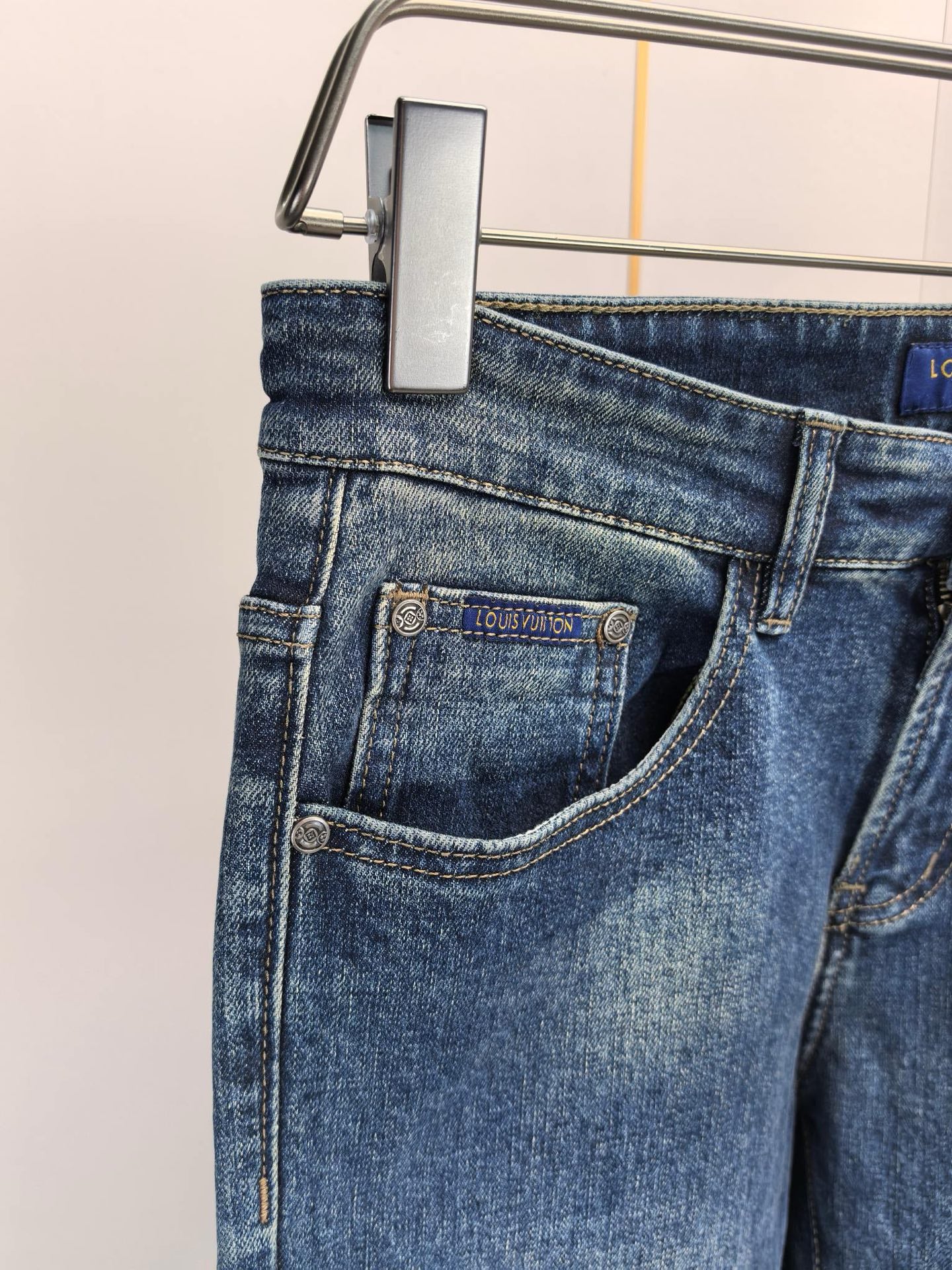 High luxury autumn and winter elastic slim fit denim pants XC0425091205