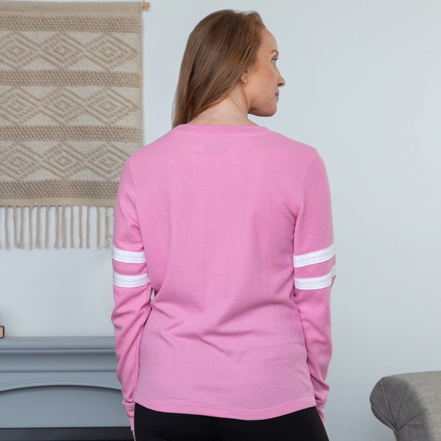 Paw Stripe Thermal Long Sleeve Top