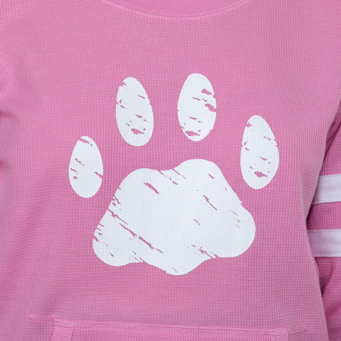Paw Stripe Thermal Long Sleeve Top
