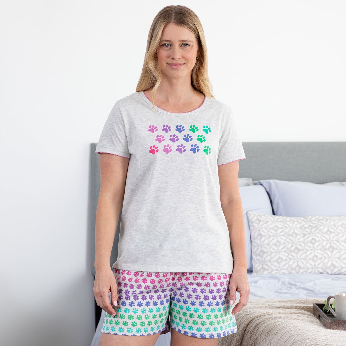 Rainbow Paws Pajama Short Set