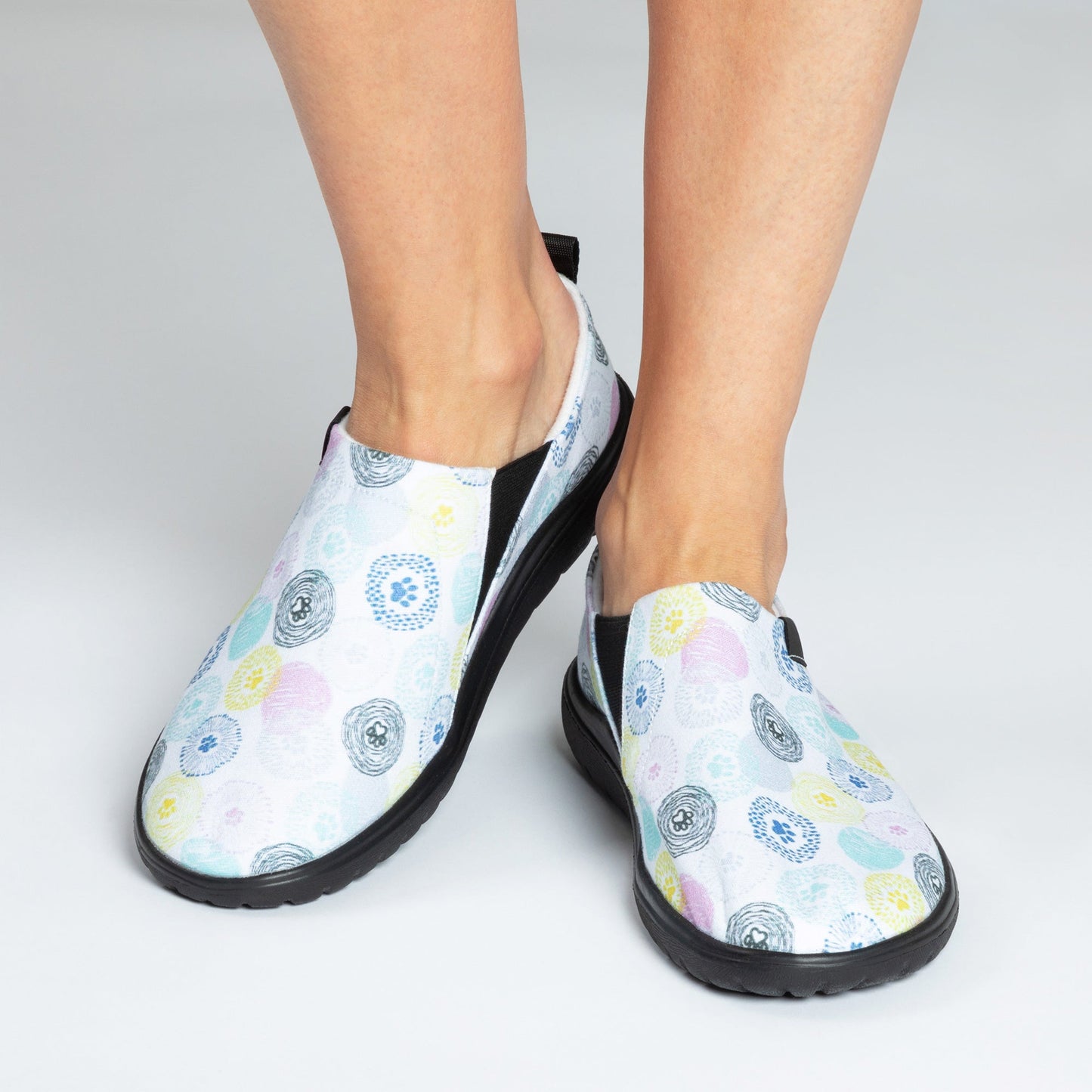 Lightweight Comfort Paw Print Slip-On Canvas Shoes