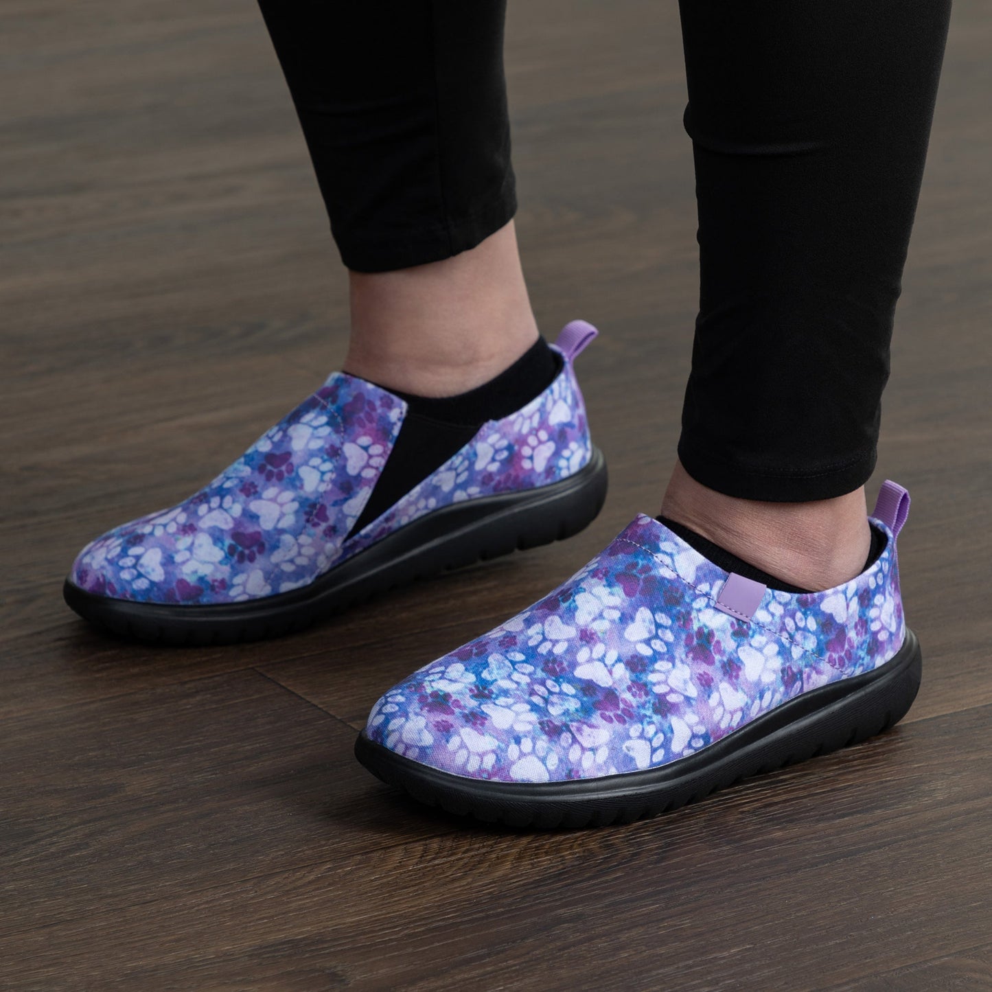 Lightweight Comfort Paw Print Slip-On Canvas Shoes