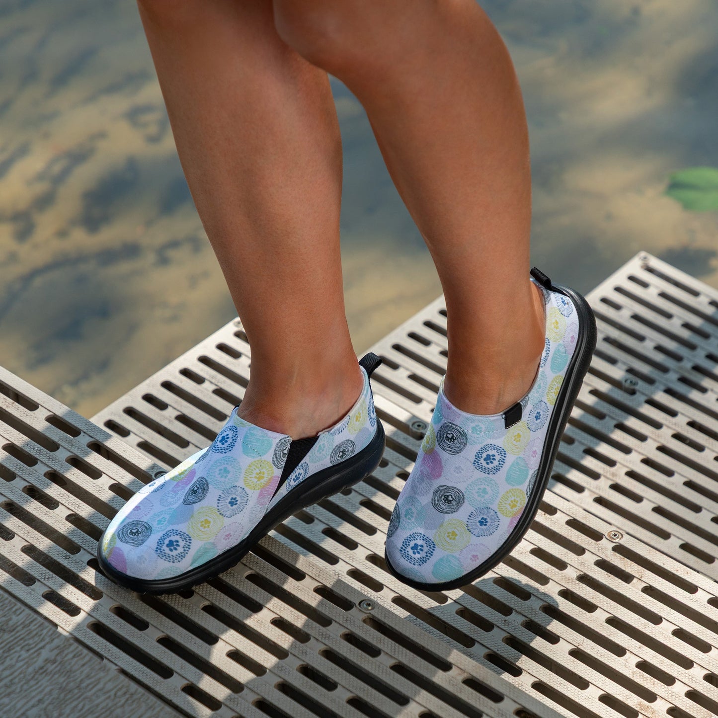 Lightweight Comfort Paw Print Slip-On Canvas Shoes