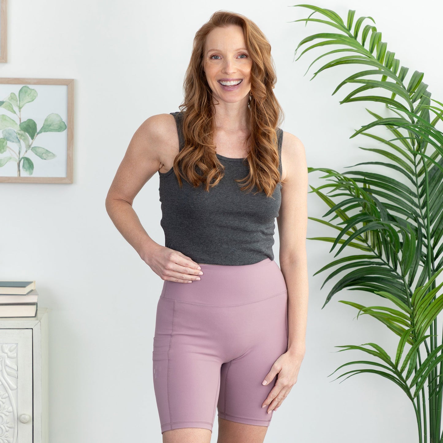 Paw Print High Rise Shorts with Pockets