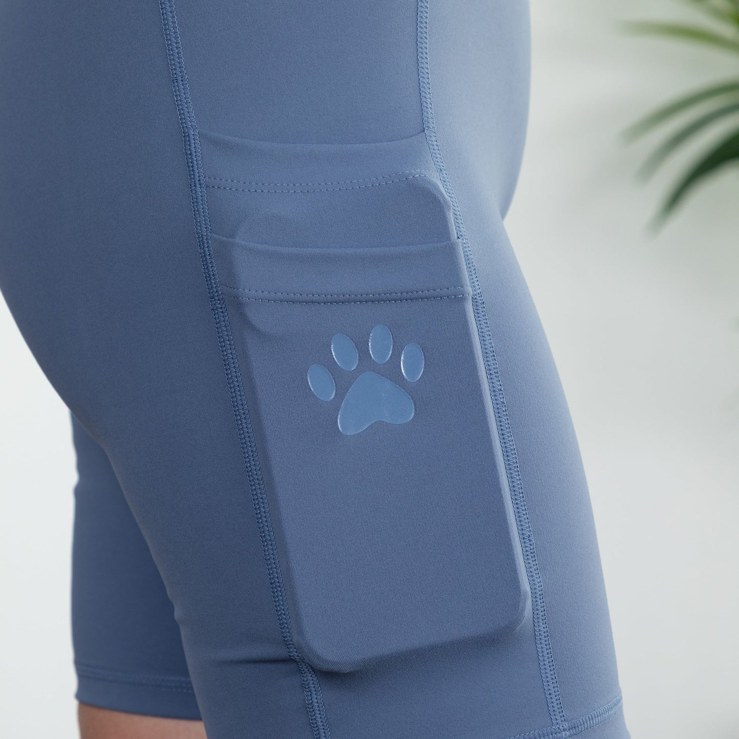 Paw Print High Rise Shorts with Pockets
