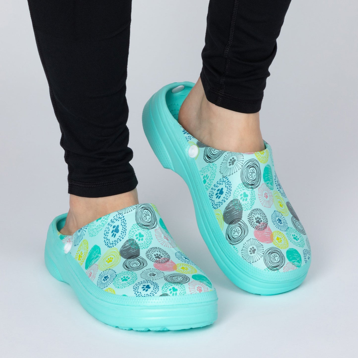 Paw Print Indoor/Outdoor Clog Slipper Shoes