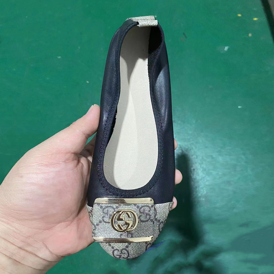 New shallow mouth round toe leather shoes PD10071238