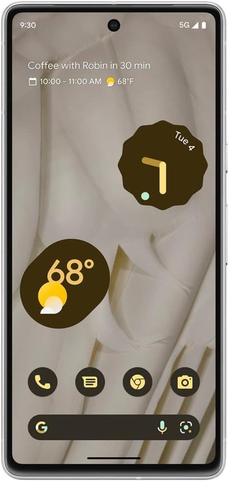 Google Pixel 7-5G Android Phone - Unlocked Smartphone with Wide Angle Lens and 24-Hour Battery - 128GB - Snow (Renewed)