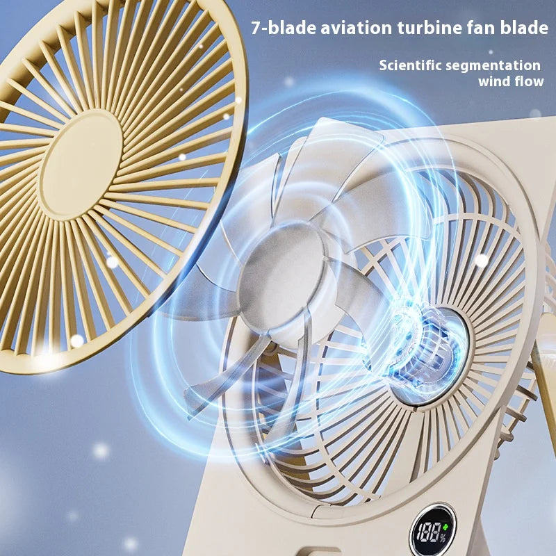 USB Rechargeable Mini Desktop Stand Fan New Arrival Foldable Portable Cooling Fan Adjustable Speed Household Electric Plastic