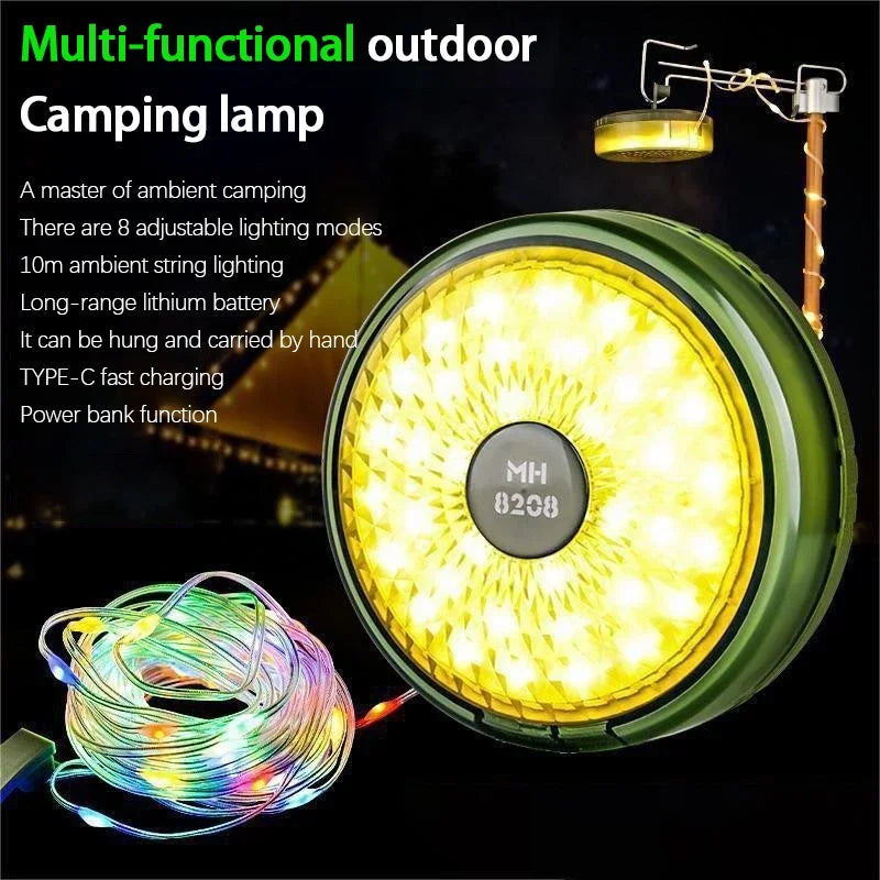 10 meter USB rechargeable LED camping light