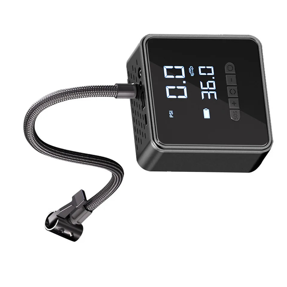 Tire inflator with integrated LED lights, meeting the fast inflation needs for outdoor adventures