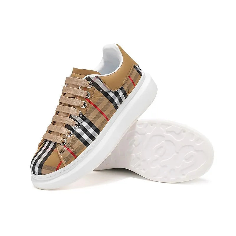 Four Seasons Popular Plaid Couple Casual Light Luxury Thick-soled Sports Shoes PD0425071803