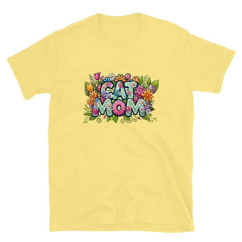 Cat Mom Flower Fun T-Shirt