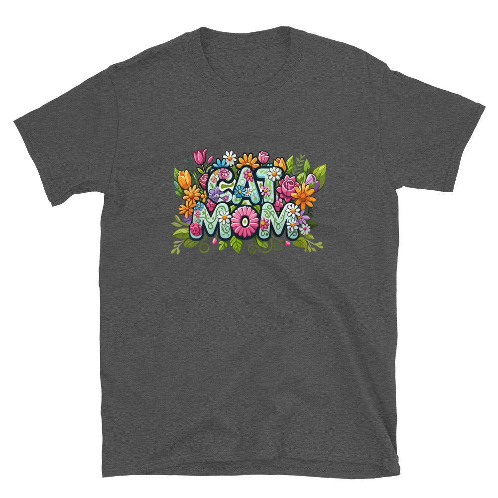 Cat Mom Flower Fun T-Shirt