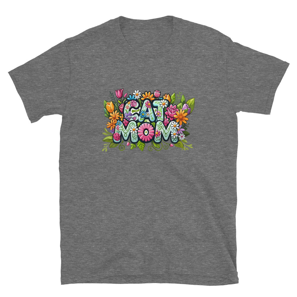 Cat Mom Flower Fun T-Shirt