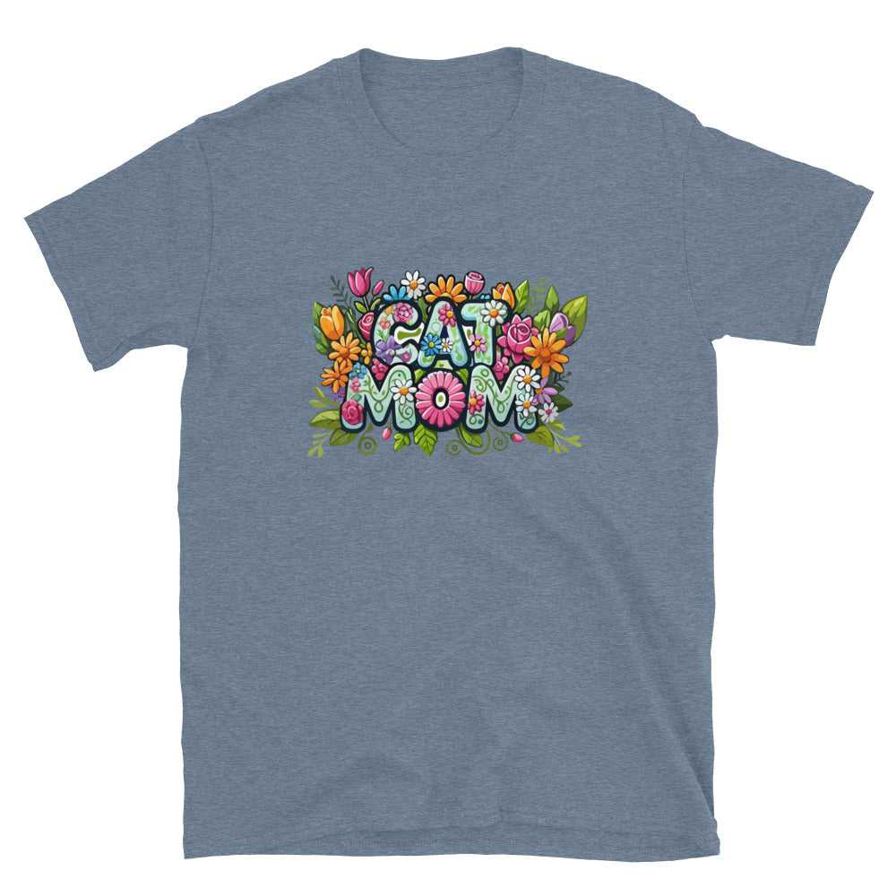 Cat Mom Flower Fun T-Shirt