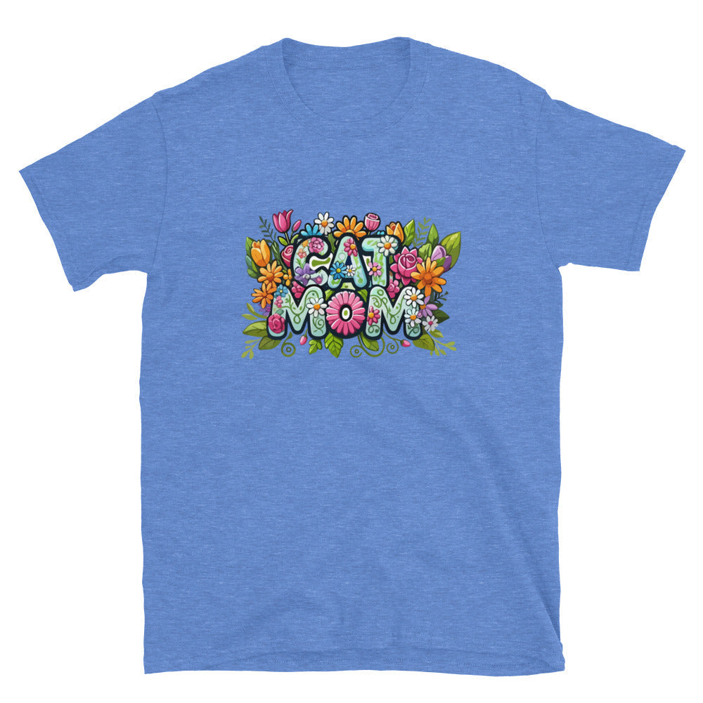 Cat Mom Flower Fun T-Shirt