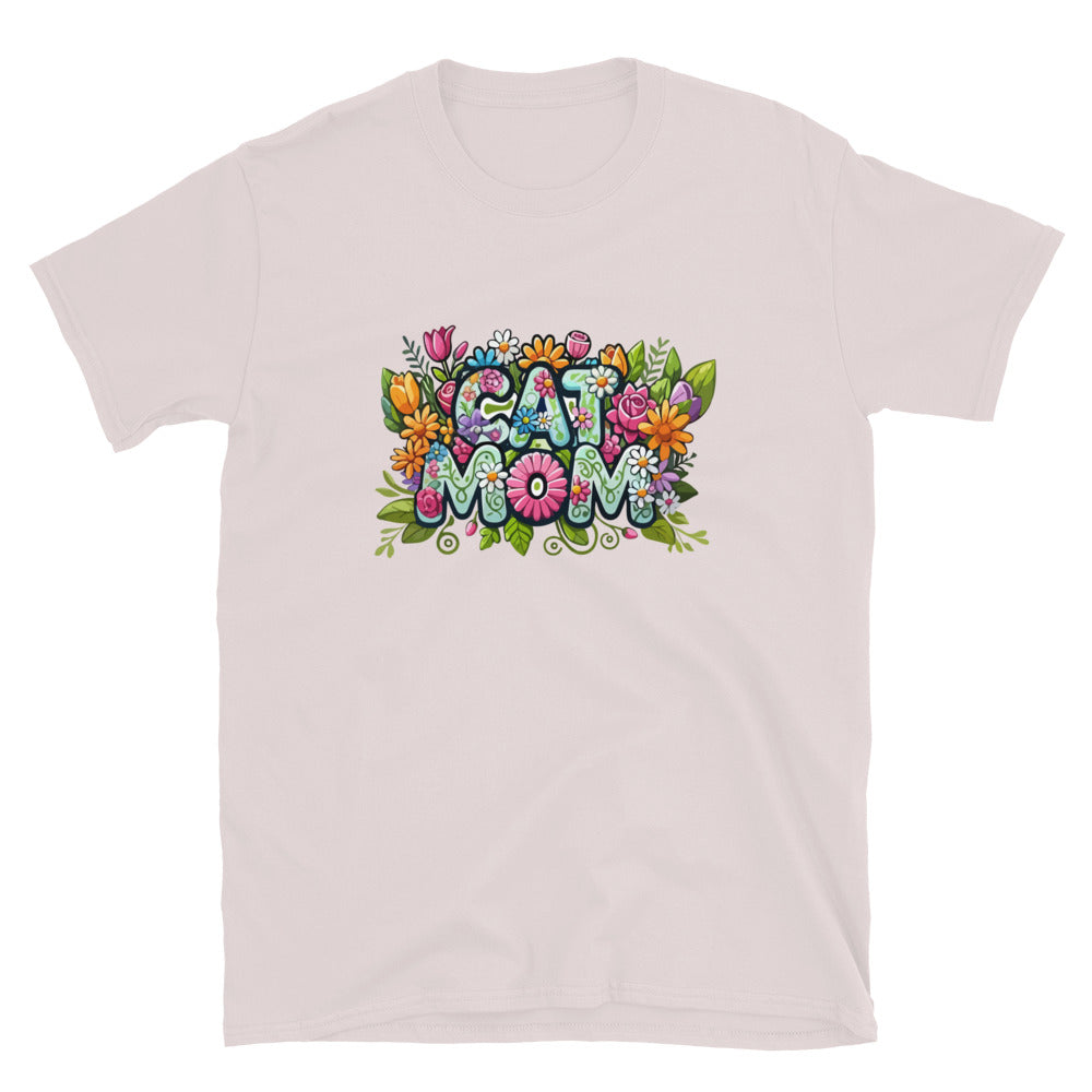 Cat Mom Flower Fun T-Shirt
