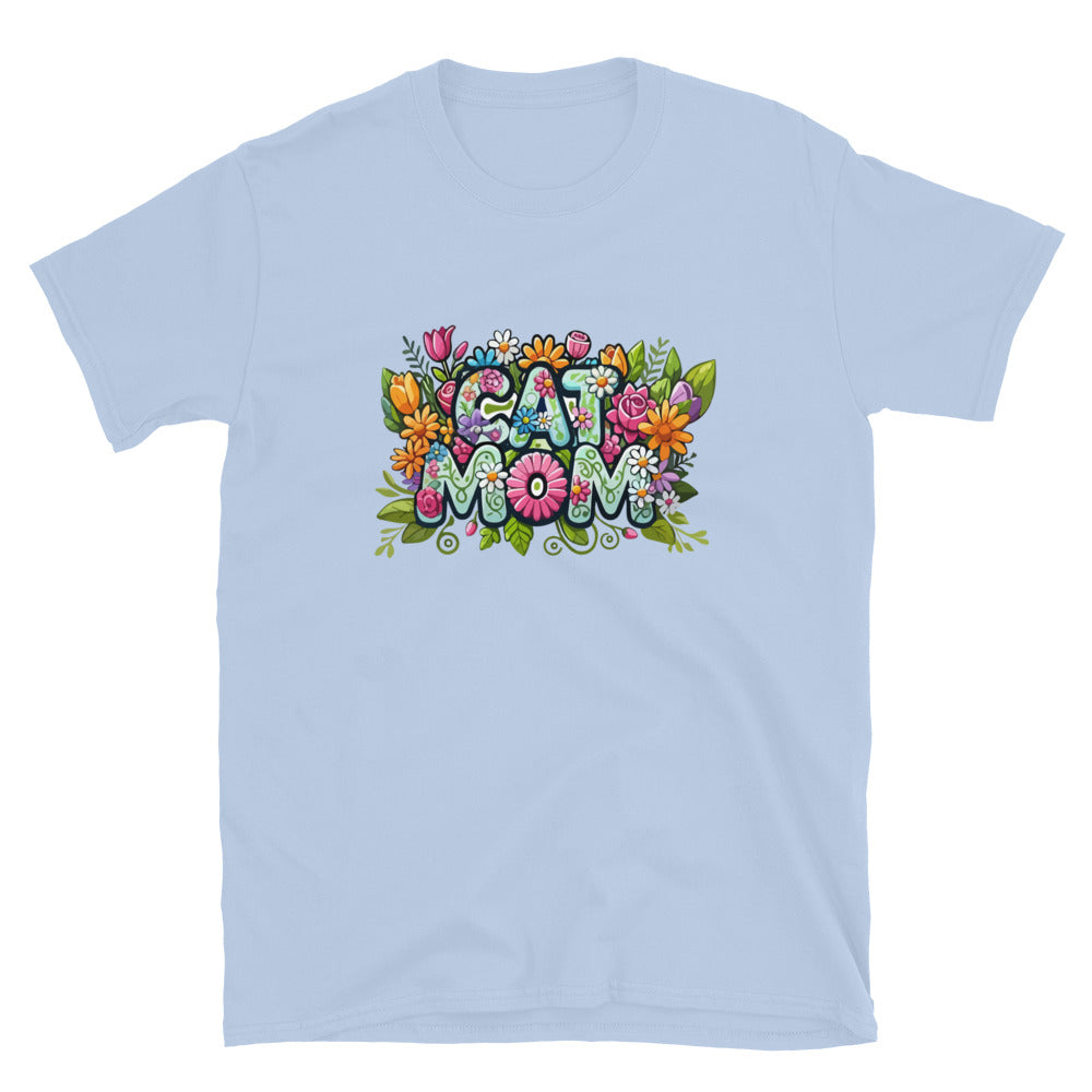 Cat Mom Flower Fun T-Shirt