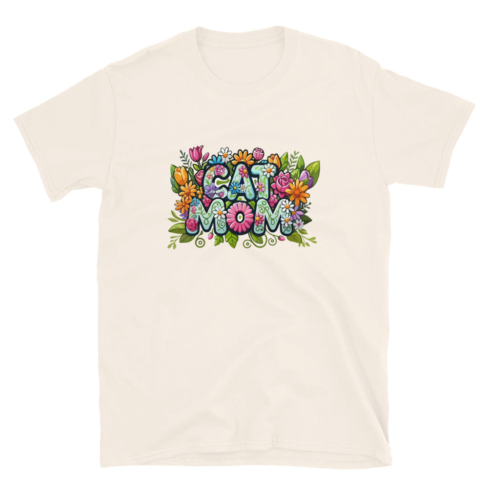Cat Mom Flower Fun T-Shirt