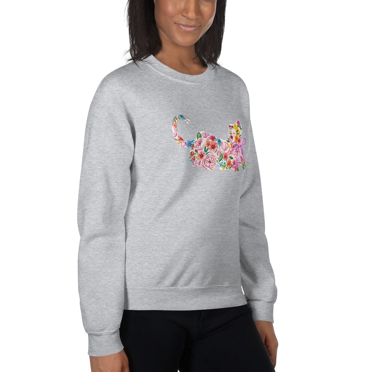 Springtime Flower Dog Crewneck Sweatshirt