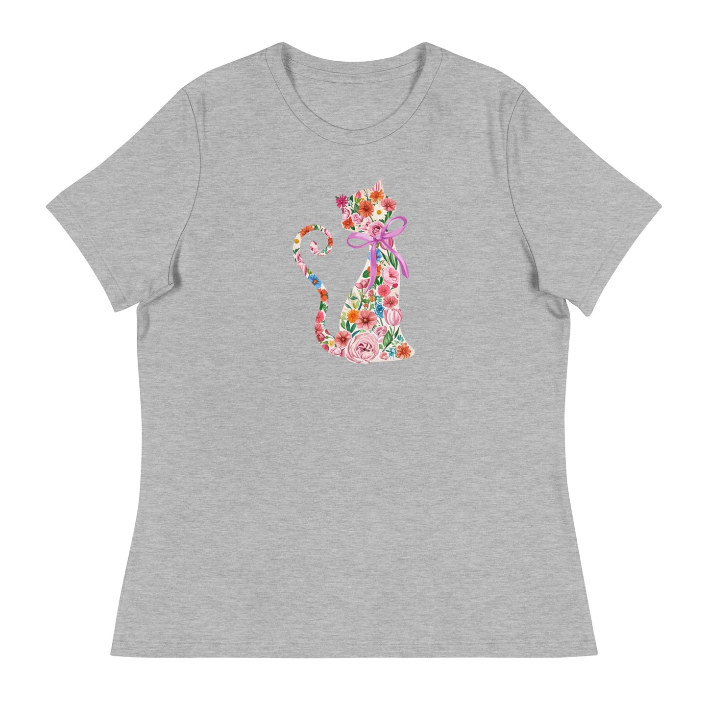 Springtime Flower Cat Women's Relaxed T-Shirt