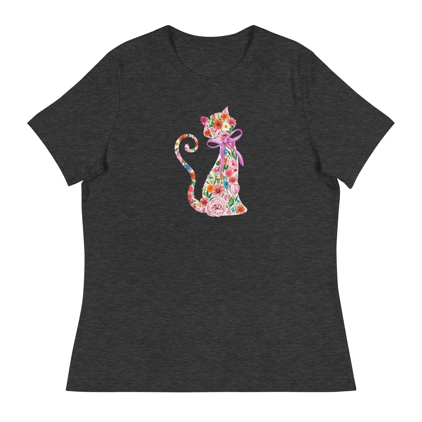 Springtime Flower Cat Women's Relaxed T-Shirt