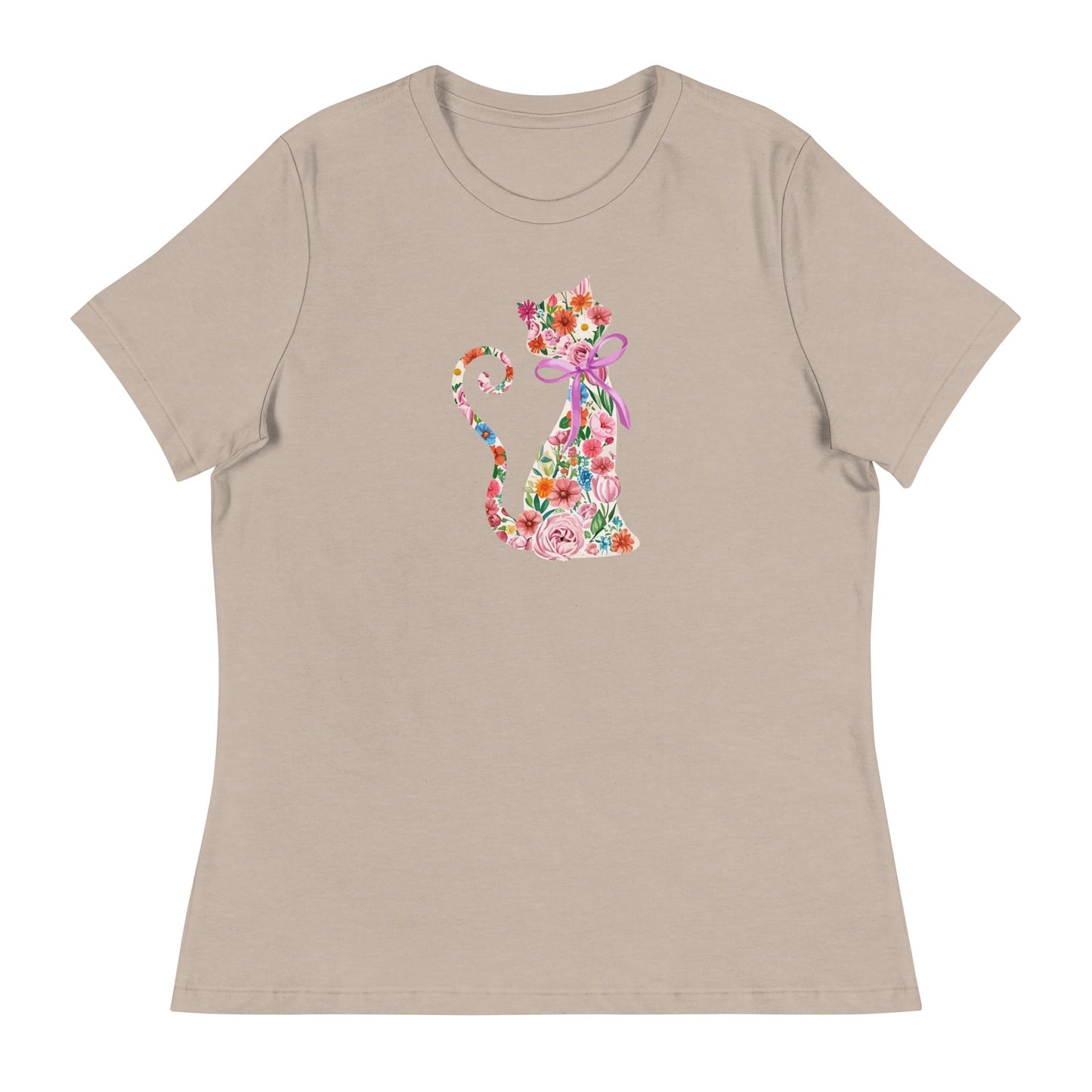 Springtime Flower Cat Women's Relaxed T-Shirt