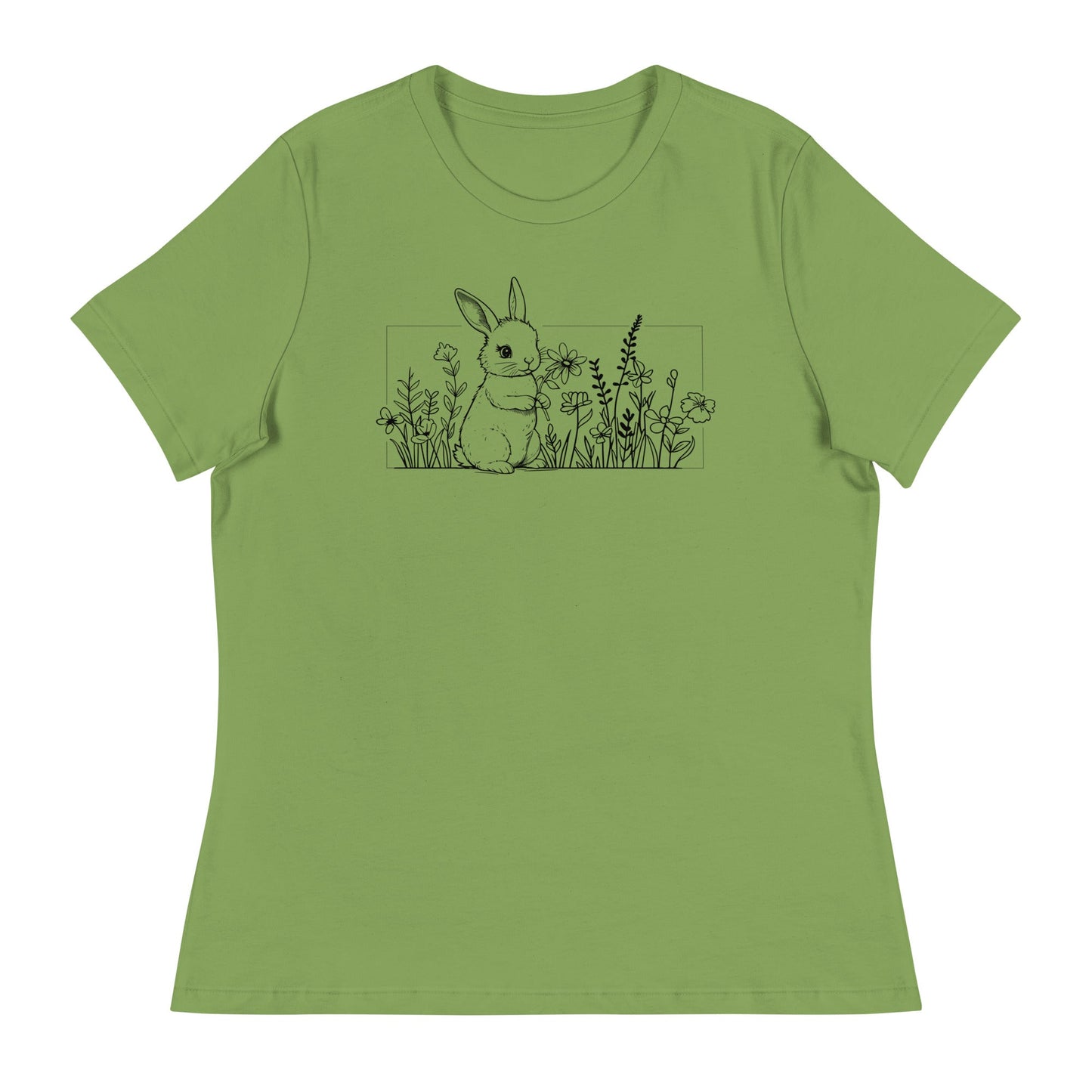Beautiful Bunny Line Art Women's Relaxed T-Shirt