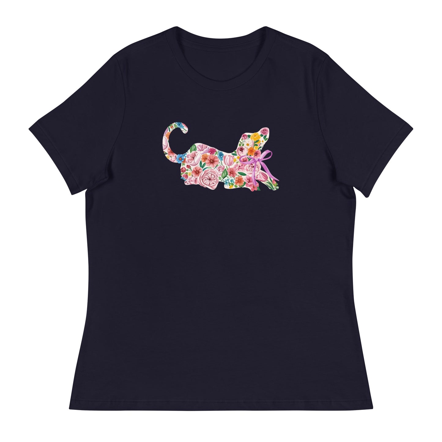 Springtime Flower Dog Women's Relaxed T-Shirt