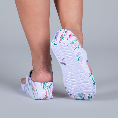 Paw Print Wedge Flip Flops