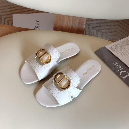 23 New Top Retro Beach Roman Style Street Ins Style Flat Heel Slippers