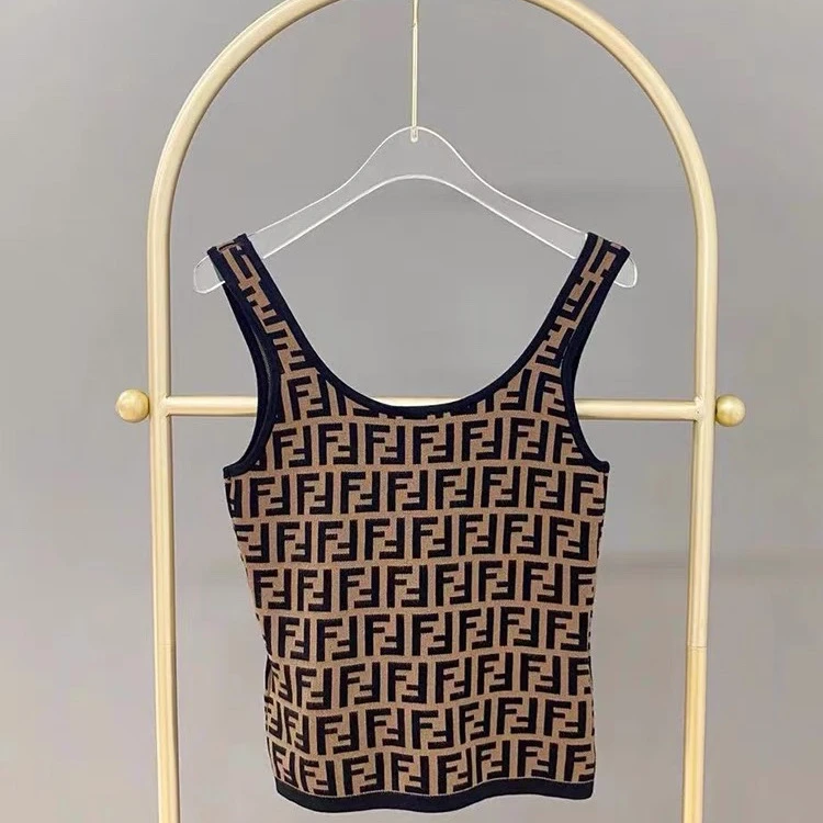 F Vintage Jacquard Knit Tank Top PD0823041407