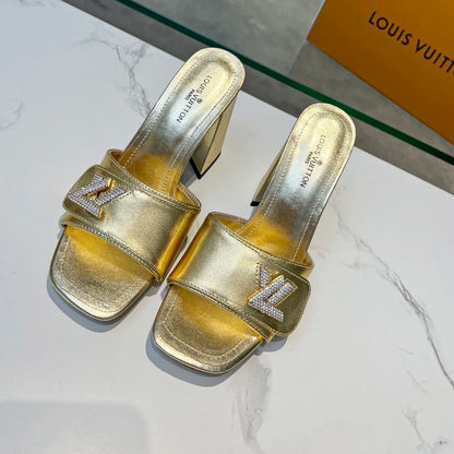 2023 spring and summer new heavy recommended all-match retro European high-heeled sandals slippers XC04062002