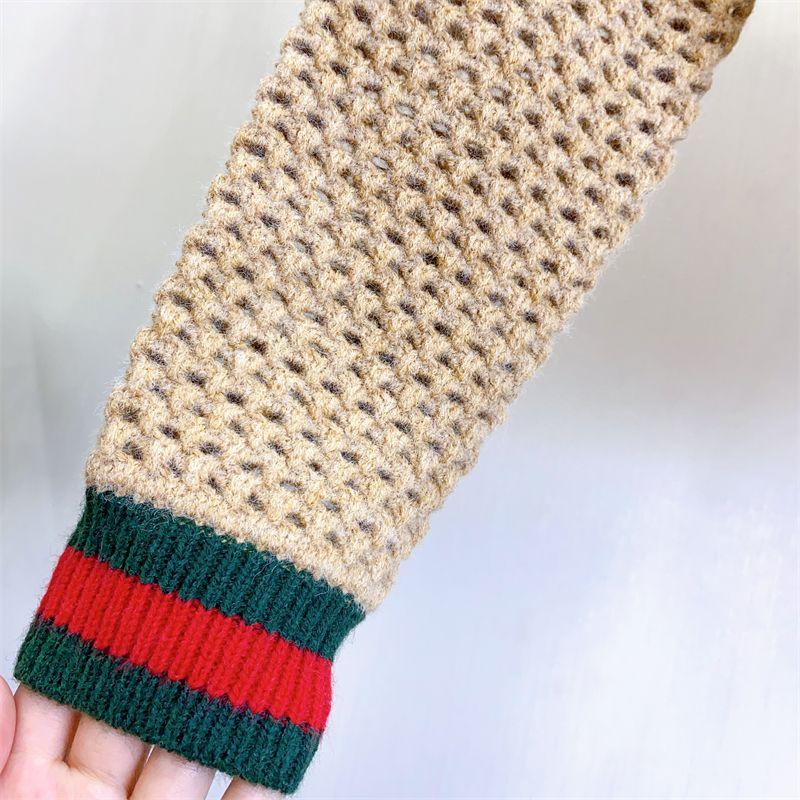 New Embroidered Striped Color-block Knit Top 1024031503