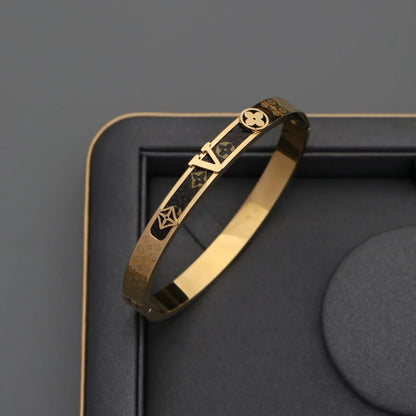 Bracelet Titanium Steel Women's Light Luxury Old Flower Bracelet 1024050903